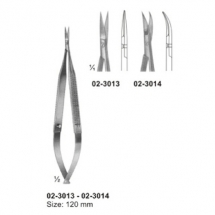 Micro Scissors, Spring Type Flat Handles and Cross- Serration